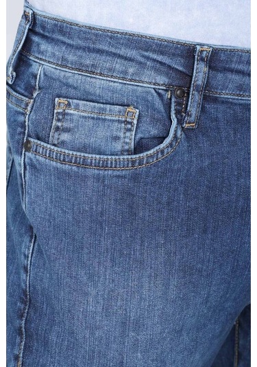 Erkek Mavi Straight Fit Jean Pantolon