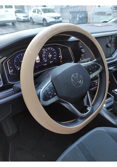 Bej Silikon Direksiyon Kılıfı