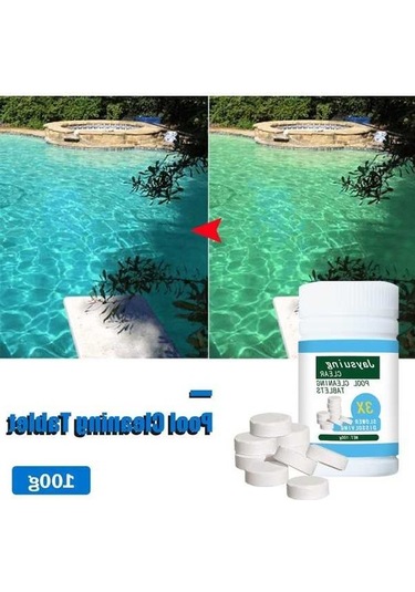Pazly Springsun 100g Havuz Temizleme Tabletleri - Güçlü Dezenfeksiyon, Kolay Kullanım, Beyaz Paket