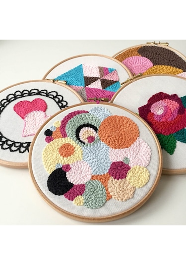 Mina Carin Marka Punch İğnesi Seti, 3 Farklı İğne Ve İplik Geçirici