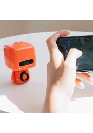 Homyl Mini Robot Kablosuz Bluetooth 5.0 Hoparlör Subwoofer Beyaz