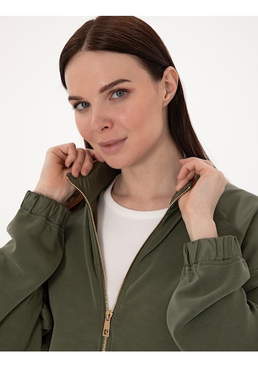 Pierre Cardin Kadın Haki Hırka Örme 50301345-vr027 Haki