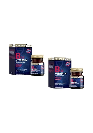 Nutraxin B12 Vitamin 1000 Mcg 60 Dilaltı Tablet 2 Adet