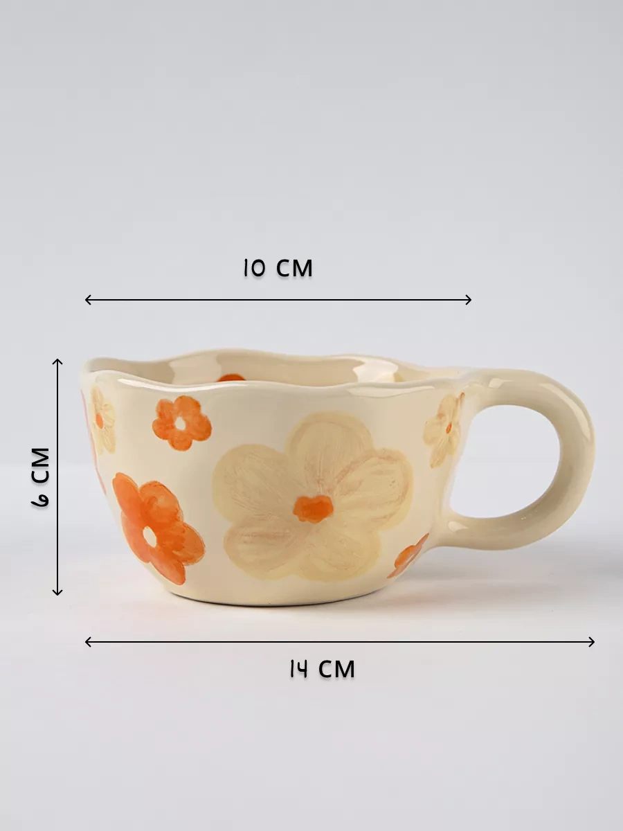 Teplo V Rukah Çay Ve Kahve İçin Seramik Kupa 213583724 Turuncu