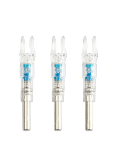 Dianziye 6.2mm İç Çaplı Ok Sapları İçin Led Aydınlatmalı Otomatik Açılışlı Ok Ucu - Gece Atışları İçin Dayanıklı Pe Malzeme, Mavi 3 Adet/kutu