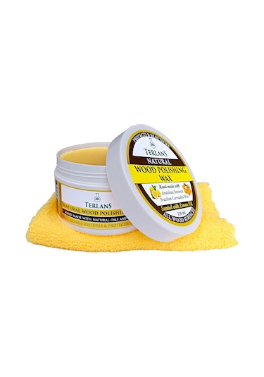 Terlans Doğal Ahşap Koruyucu Parlatıcı Vaks 250ml +Mikrofiber bez