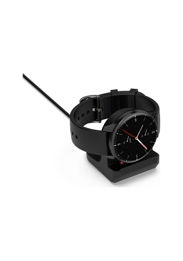 Huami Amazfit Active / Bip 5 / Bip 3 İçin Şarj Standı Silikon Şarj Tabanı Tutucu Kablo Dahil Değildir - Siyah