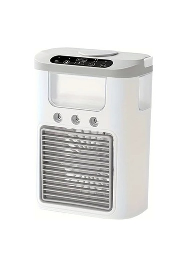 Motion003 Beyaz 3 Renk Secenekli Usb Nemlendirici Fan Tasinabilir Mini Sogutucu Ofis Seyahat Icin