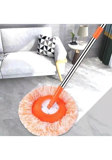 Geri Çekilebilir Uzatılmış Saplı Temizlik Mopu Çok Açılı Döner Başlıklı Kuru Islak Kullanımlı Temizlik Paspası 3'lü