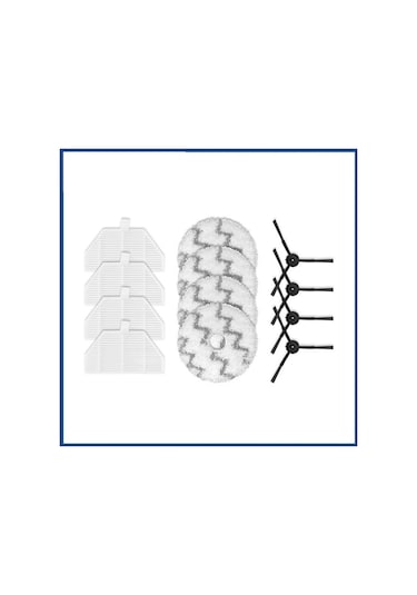 Junzhuodianpu Xclea H60 Robot Süpürge Yedek Parçaları Aksesuarları Yan Fırça Hepa Filtre Paspas Bezi Toz Torbası