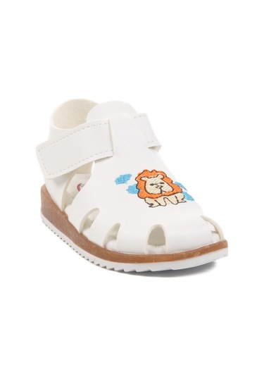 Beyaz Cırtlı Hafif Unisex Çocuk Sandalet 17373 B Beyaz