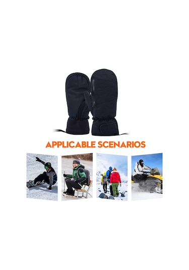 Wezone Kış Sporları İçin Su Geçirmez Ve Dokunmatik Ekran Uyumlu Tek Parmak Kayak Eldiveni - Beyaz Xl Beyaz