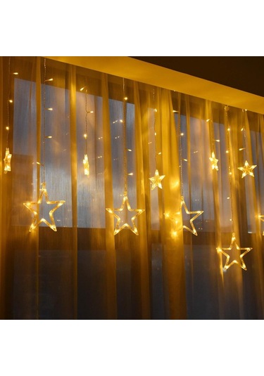 Büro Ev Ofis Aydınlatması İçin 10 Saçaklı Yıldız Perde Led Işık Diğer