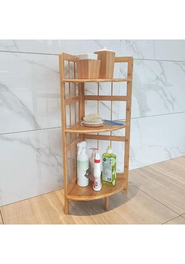 Rossel Premium Bambu Köşeli Raf