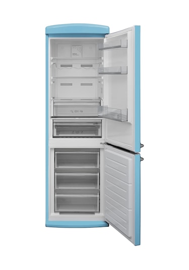 Vestel Retro NFK37201 Düş Mavisi 330 LT No-Frost Kombi Tipi Buzdolabı