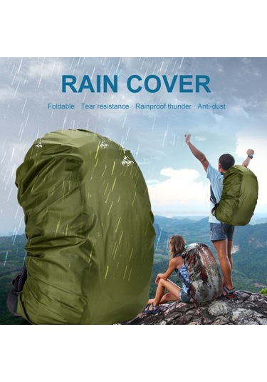 Sones 45l Ayarlanabilir Su Geçirmez Toz Geçirmez Sırt Çantası Yağmur Kılıfı Taşınabilir Ultra Hafif Koruyucu Kılıf Turuncu