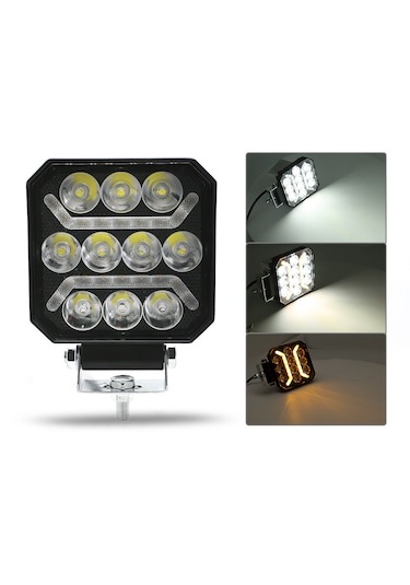 Oto Çalışma Lambası 4 İnç 12-24v Drl Sarı 2 Mod Flash Sis Farı