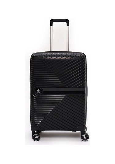 4 Lü Valiz Seti Elatae Exclusive Pro Polipropilen Kırılmaz Büyük - Orta - Kabin Boy Ve Makyaj Siyah 5239