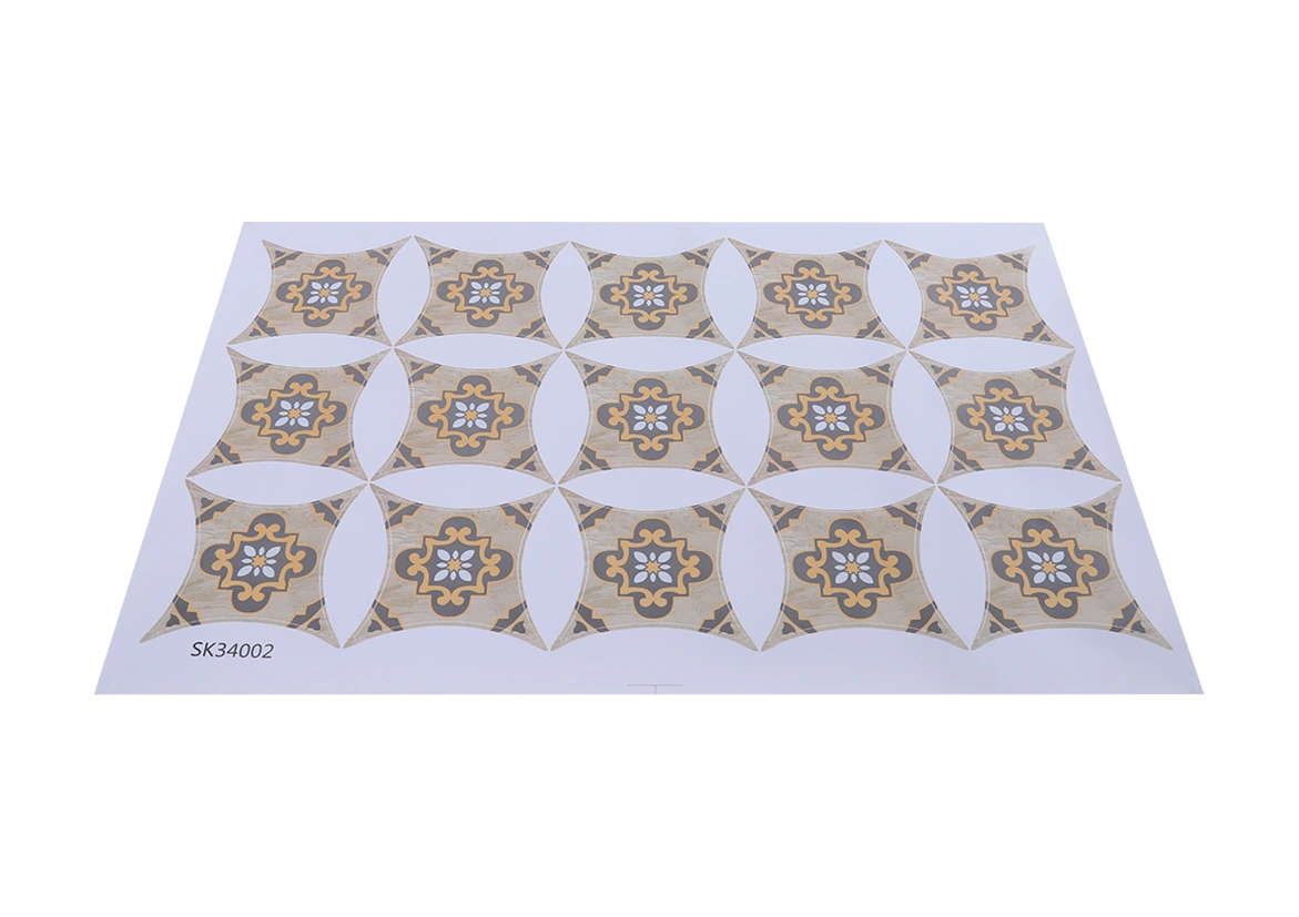 Hangfox Zemin Ve Duvar Dekorasyonu İçin Su Geçirmez Dayanıklı Otomatik Yapışkan Pvc Çini Kenar Sticker 1 Paket 15 Adet, 8x8cm Diğer