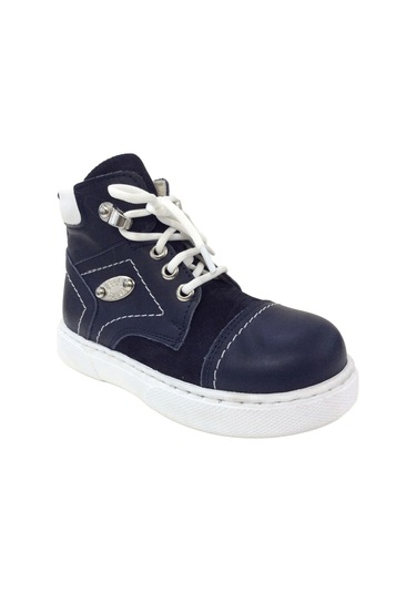 Ortopedikal 1001 Ridente Lacivert Bebe Erkek Çocuk Bot % 100 Deri Fermuarlı Ve Bağcıklı Lacivert