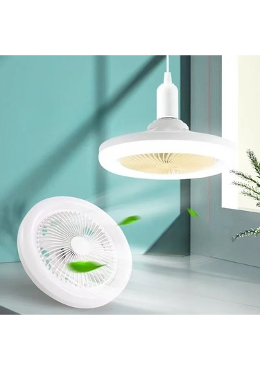 Yeni Tam Ev Fan Işığı Yatak Odası Küçük Restoran Sessiz Büyük Beyaz