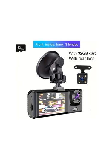 Willowhaven Baideluo 3 Kameralı Araç Kamerası 1080p Gece Görüşü 32gb Kart Dahili Döngü Kayıt