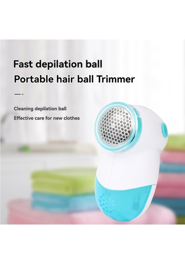 Konesam Küçük Taşınabilir Elektrikli Kumaş Tüy Dökücü, Evcil Hayvan Tüyü Ve Peluş Temizleyici, Fl-920 Mavi Pil İçermez Mavi