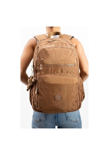 Ultra Hafif Çok Cepli Su Geçirmez Sırt Çantası Unisex Taba Model: 571-1b - Taba