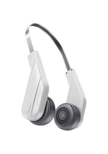 Taşınabilir Boyun Fanı Eller Serbest Yapraksız Fan 4406 Beyaz