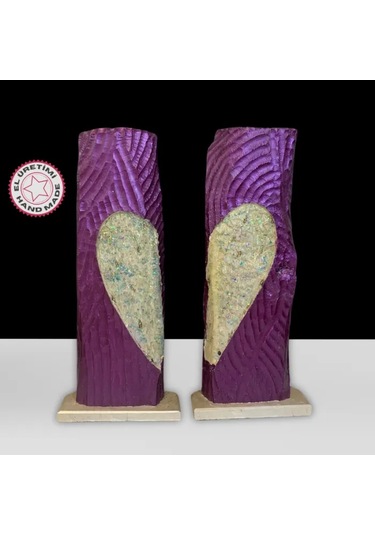 Uretti-yaşar 3037 - El Yapımı 2'li Dekoratif Kalp Desenli Lamba 2 Adet