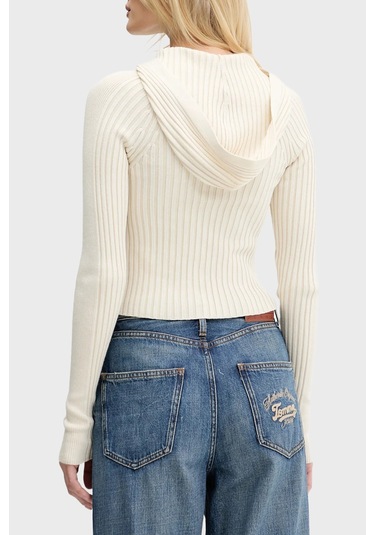 Tommy Jeans Bayan Sweat Dw0dw20974 Ybl Beyaz Beyaz