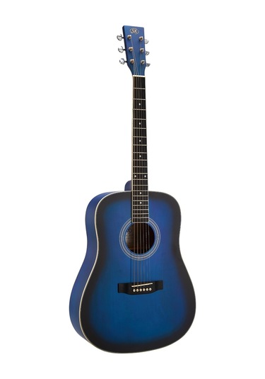 Sx Sd104kbus Akustik Gitar Blue Sunburst