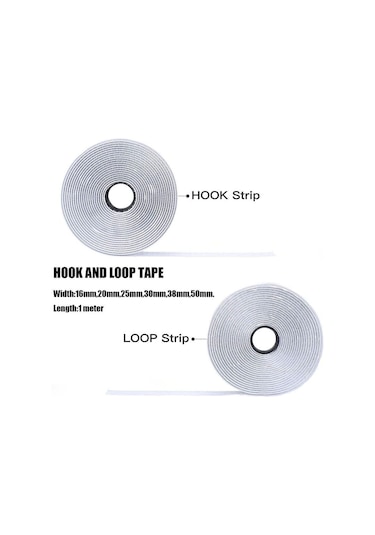 Beyaz Dekorasyon Yapışkanlı Ev Gadget Naylon Etiket Döngü Raptiye Bant Sihirli Etiket Kendinden Yapışkanlı Kanca 50mm