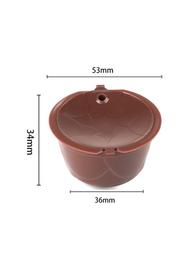 Fastbuy 3 Adet Dolce Gusto Uyumlu Paslanmaz Çelik Kahve Kapsülü - Yeniden Kullanılabilir Kahverengi Diğer Diğer