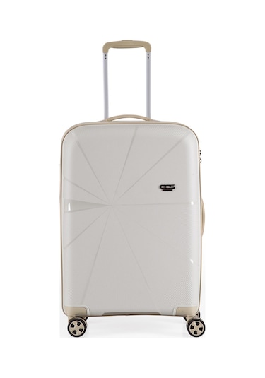 Ççs 5264 Büyük Orta 2 Li Valiz Seti Beyaz-bej