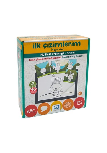 Çocuk Puzzle 40 Parça İlk Çizimlerim Hayvanlar - Mavi Su Dünyası