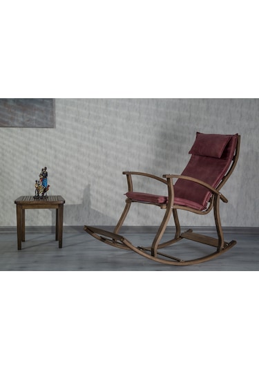 Emideco Ahşap Demonte Sallanır Sandalye Gül Kurusu