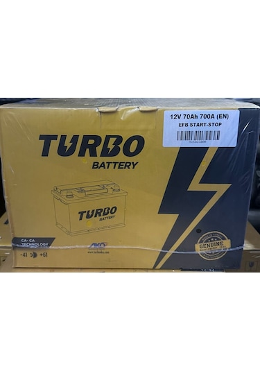 12V 70 Amper 700A EN Turbo EFB Start Stop Akü