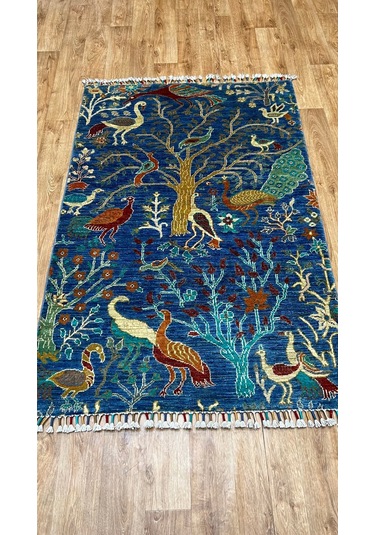 El Dokuma Afghan Halısı Gri