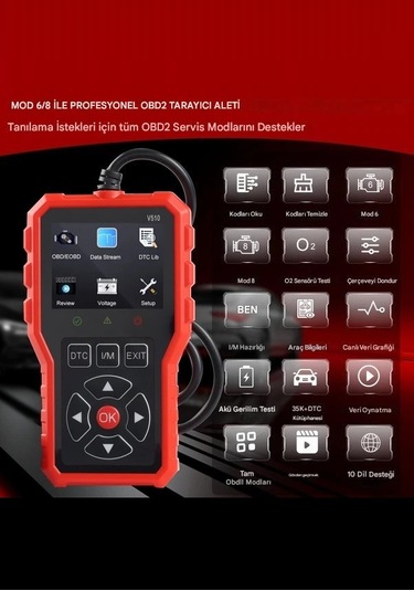 Full Obd2 Eobd Araç Teşhis Kodu Okuyucu , Obd Hata Silici