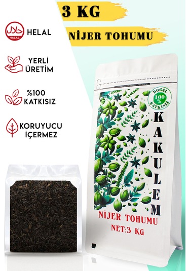Kakulem Sertifikalı Doğal Kızıştırıcı Nijer Tohumu 3 Kg