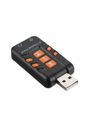 Wozlo 8.1 USB Virtual Sound 3D Ses Kartı - Usb Harici Ses Kartı Chipli