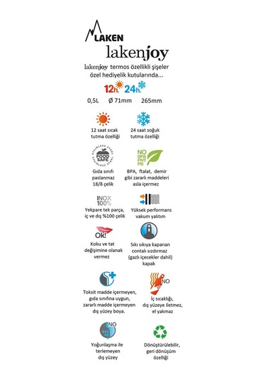 Laken THERMO Şişe 0,50L LAKENJOY- DRINKLIFE CITY