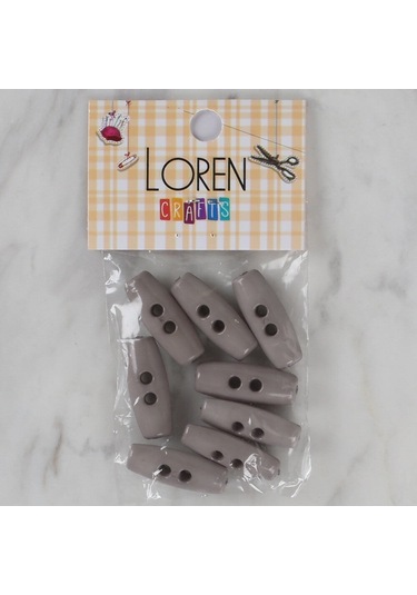 Loren Crafts Gri 8 Li Çoban Düğmesi - 61