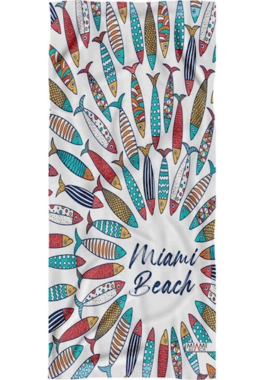 Dijital Baskılı Deniz Havuz Plaj Havlusu 70X140 Cm. - H028