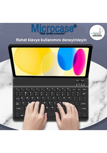 Apple Uyumlu iPad  10.Nesil 10.9 inç 2022 Bluetooth Klavyeli Standlı Kılıf BKK4