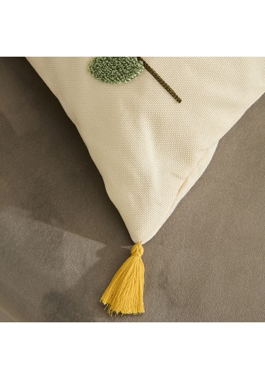 Karaca Home Bloom Püsküllü Dolgulu Kırlent 35x42 Cm Bej