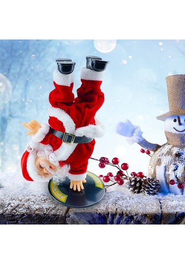 Xindoker Elektrikli Devrilen Döner Noel Baba Oyuncak, Ev Dekorasyonu İçin Noel Festivali Atmosferi Artırıcı Hediyelik Oyuncak Çok Renkli