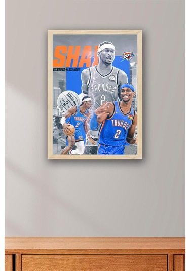 Shai Gilgeous Alexander Çerçeveli Tablo - Basketbol Nba Posteri Tablo