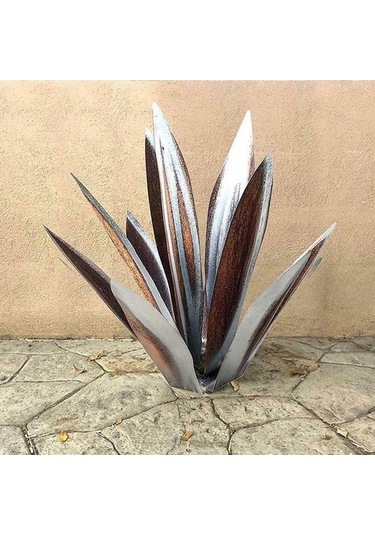 Trendooze Homyl Yapay Yılan Agave Bitki Ofis Dekorasyon Gümüş-27cm